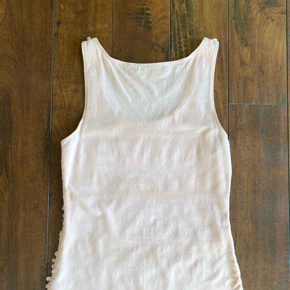 BCBG MaxAzria Pinkish Peach Sequin Tank Top Small - Picture 4 of 4